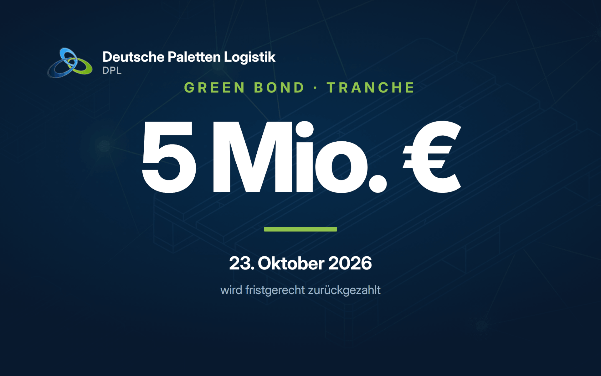 Green-Bond-Tranche fristgerecht zurückgezahlt